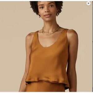 Vetta reversible satin cropped tank - Medium